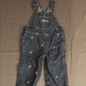 OshKosh Overalls 12mo Jean w/Footballs